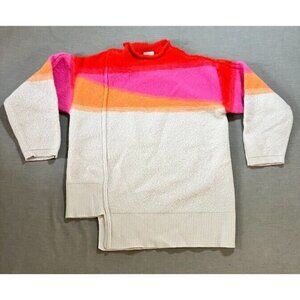 Nike YOGA Therma-Fit Sweater Womens Small Red Orange Long Sleeve Pullover Ladies